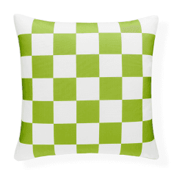 Image showing the Checkerboard Outdoor Cushion, 51 x 51cm, Blue/Green product.