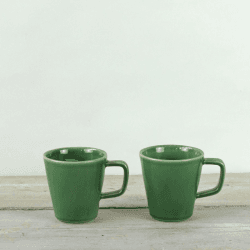 Image showing the Parrot Set of 2 Mugs, H9cm, Green product.