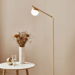 Image showing the Contina Floor Lamp, H139.5cm, Brass product.