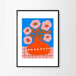Image showing the Flowers in Pearl Vase, Madelen Mollard Art Print, Multi product.