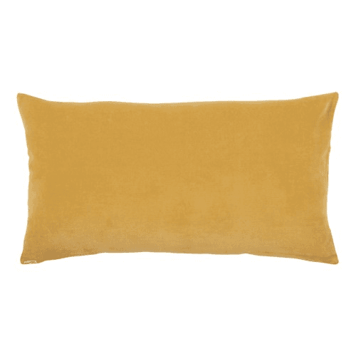Elise Velvet Cushion, 40 x 65cm, Yellow