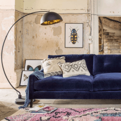 Image showing the Arc Black Metal Floor Lamp product.
