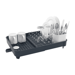 Image showing the Extend Expandable dish rack, H16 x L36.5 x W32cm, grey product.