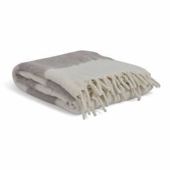 Image showing the Leigh Wide Stripe Throw, 130 x 170cm, Natural Stripe product.