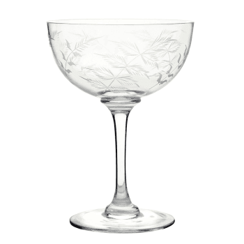 Image showing the Fern Set of 6 champagne glasses, 150ml, crystal product.