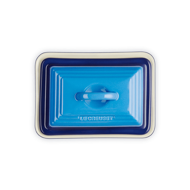 Stoneware Butter Dish, Azure