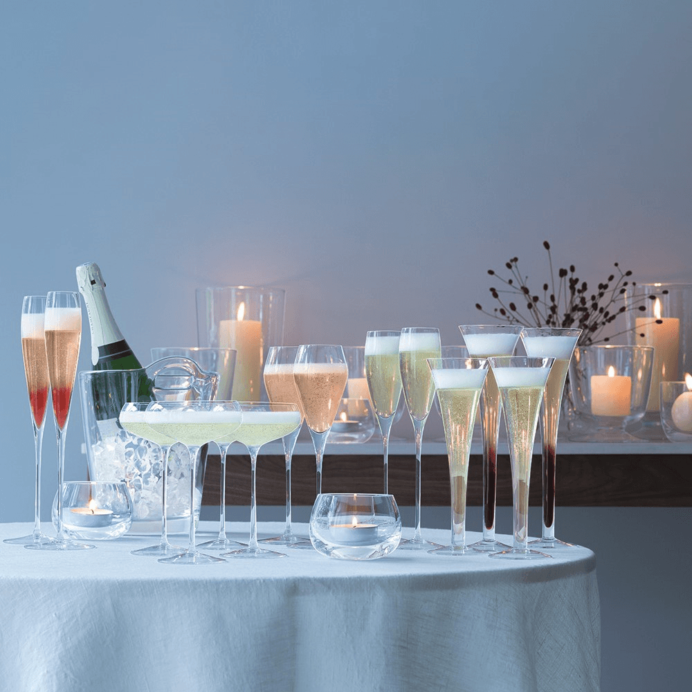Bar Pair of hollow stem Champagne flutes, 200ml, clear