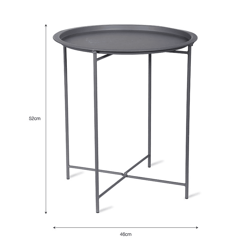 Rive Droite Side Table, Charcoal