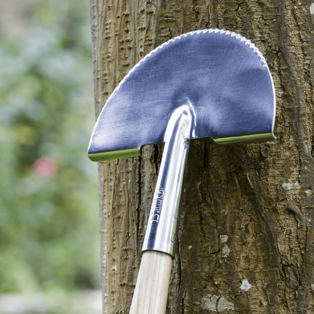 Stainless Steel Half Moon Lawn Edger, Silver/Natural