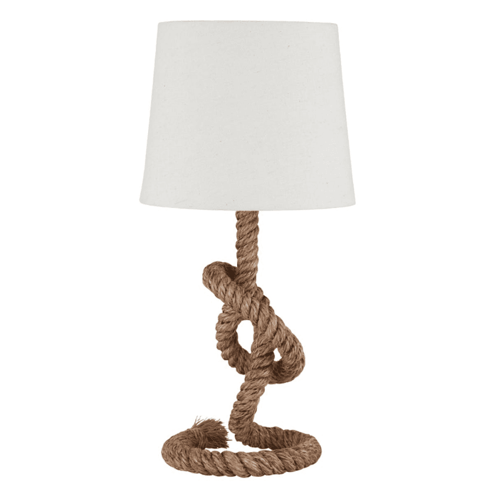 Knotted Rope and Jute Table Lamp
