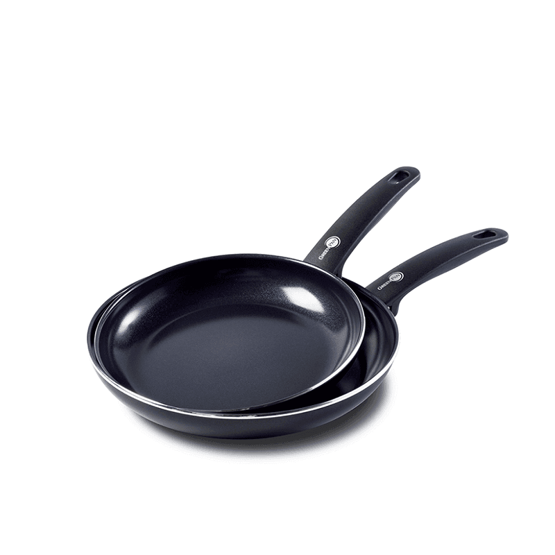 Cambridge Non-Stick 2 Piece Frying Pan Set, Black