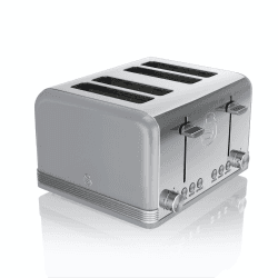 Image showing the Retro 4-Slice Toaster, Grey product.