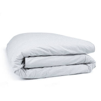 Image showing the Striped Percale  Duvet Cover, Superking, Blue Stripe product.