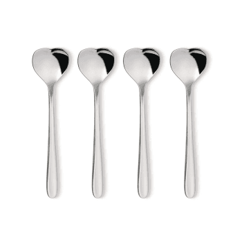 Image showing the Big Love by Miriam Mirri Set of 4 ice cream spoons, 17cm, Stainless Steel product.