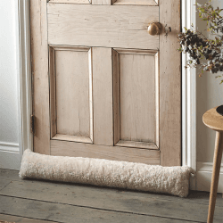 Image showing the Sheepskin Draught Excluder, 90 x 15cm, Oatmeal product.