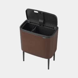 Image showing the Bo Touch Bin, 11 + 23L, Mineral Cosy Brown product.