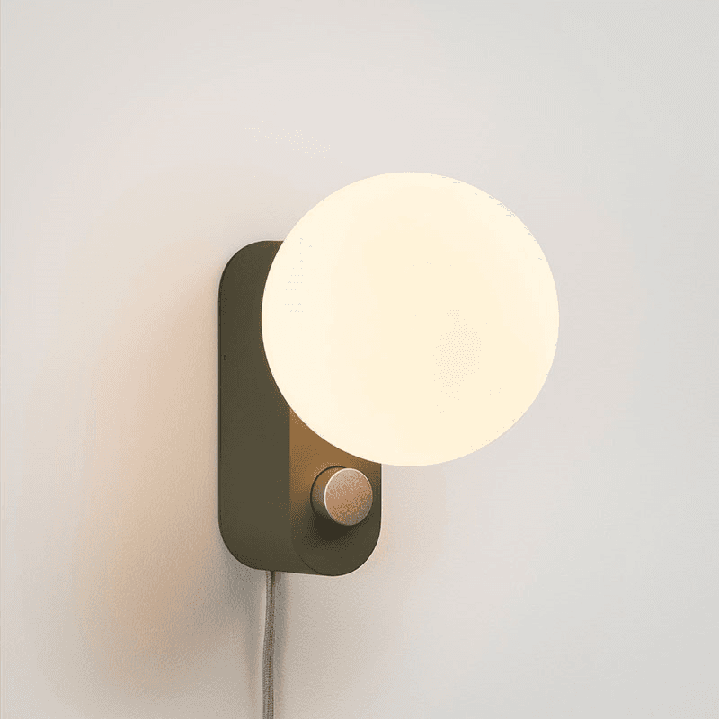 Alumina Lamp with Sphere, Sage