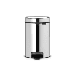 Image showing the newIcon Pedal bin, 3 litre, Brilliant Steel product.