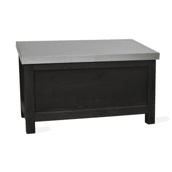 Image showing the Moreton Outdoor storage box, H64 x D60 x W104cm, Grey/Black product.