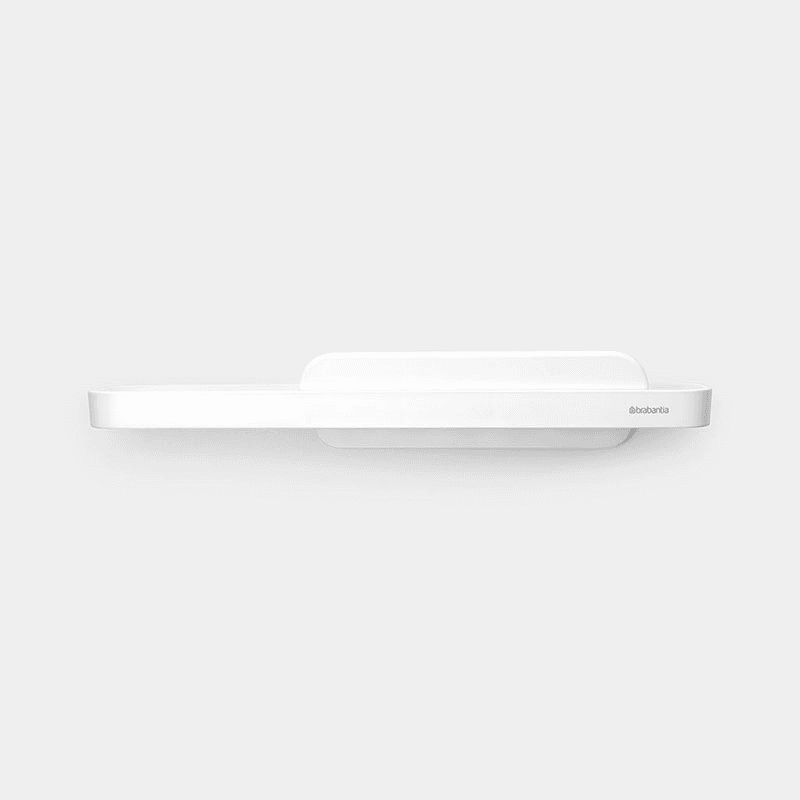 MindSet Shower Shelf With Squeegee, White