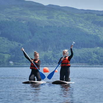 Image showing the Stand Up Paddleboarding for Two on Loch Lomond product.