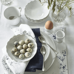 Image showing the Portobello Scalloped Bowls, Set of 2, White product.