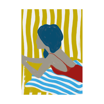Image showing the Finales De Agosto - Lentov Art print, H70 x D50cm, Multi product.