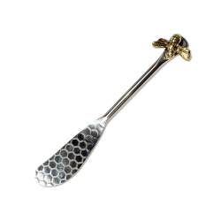 Image showing the Bee Butter knife, H2 x L16 x D2cm, Silver product.
