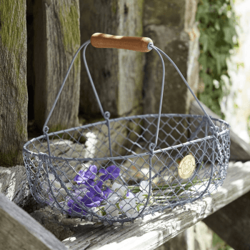 Image showing the Harvest Basket, H30 x W26cm, Cream/Brown product.