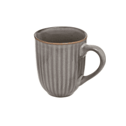 Image showing the Ribbed Mug, 400ml, Dark Grey product.