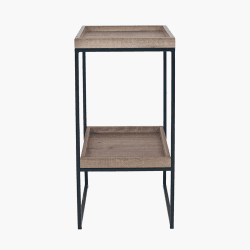 Image showing the Gallery Side Table, Natural Wood Veneer and Black product.