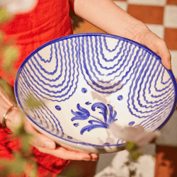 Image showing the Flor Serving Bowl, D31cm, Blue product.