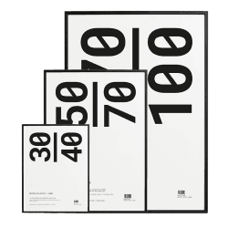Image showing the Timber Poster Frame with Acrylic Glass, 50 x 70cm, Black product.