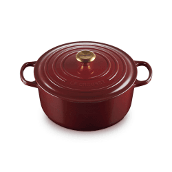 Image showing the Signature Cast Iron Round Casserole, 28cm, Garnet product.