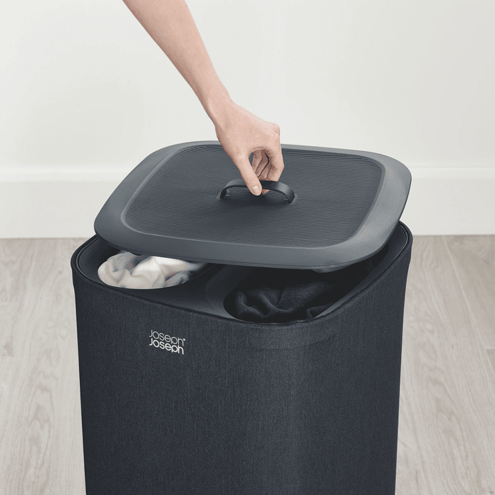 Tota Easy-Empty Laundry Basket 60 Litre, Black