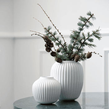 Image showing the Hammershøi Vase, H21 x W16.5cm, White product.