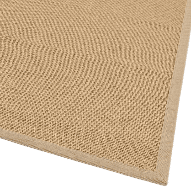 Sisal linen border runner, 160 x 230cm, linen
