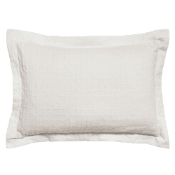 Image showing the Hampton Trellis Oxford Pillow Case, White product.