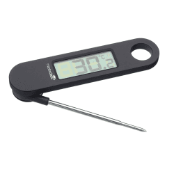 Image showing the Folding digital thermometer, 12 x 3 x 2cm, Black product.