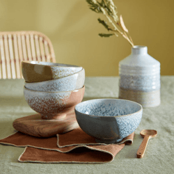 Image showing the Kiln Accents Set of 4 Rice Bowls, D13cm, Multi product.