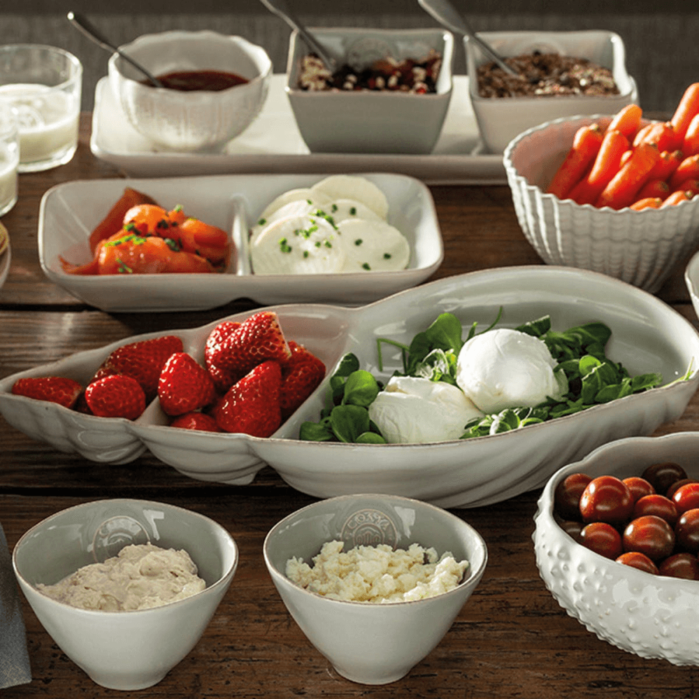 Aparte 3 part appetizer dish, 40cm, White