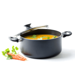 Image showing the Cambridge Non-Stick Casserole, 24cm, Black product.