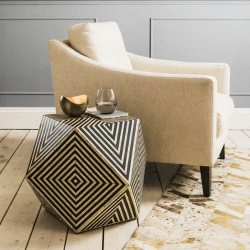 Image showing the Riley Bone Inlay Side Table product.