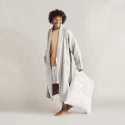 Image showing the The Dream Cotton Robe, Small, Clay product.