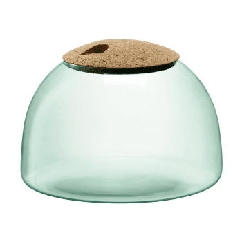 Image showing the Canopy Garden terrarium, H16.5 x W24cm, recycled glass and cork product.