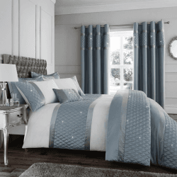 Image showing the Sequin Cluster Bedspread, Duck Egg, Duckegg product.