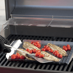 Image showing the Rectangular grill pan, Silver product.