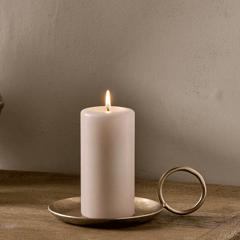 Dimali Metal Candle Holder, D15cm, Antique Brass