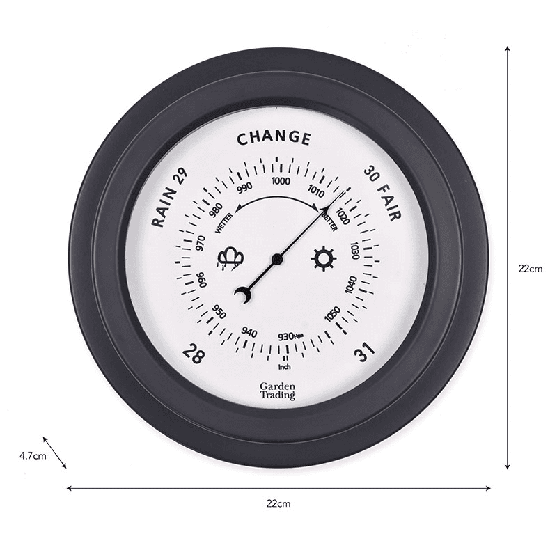 Barometer, Tenby, Carbon, 22cm, Carbon