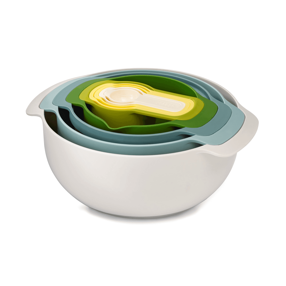 Nest Plus 9 piece stacking bowl and measuring set, Opal